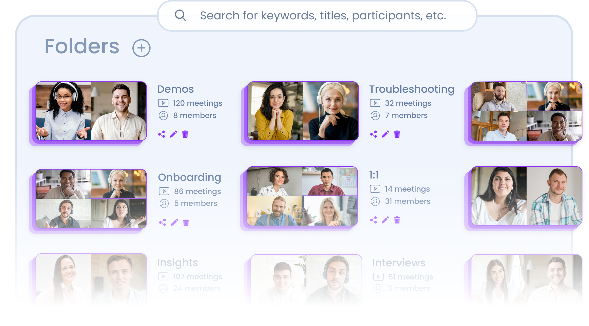 meeting library of customer calls