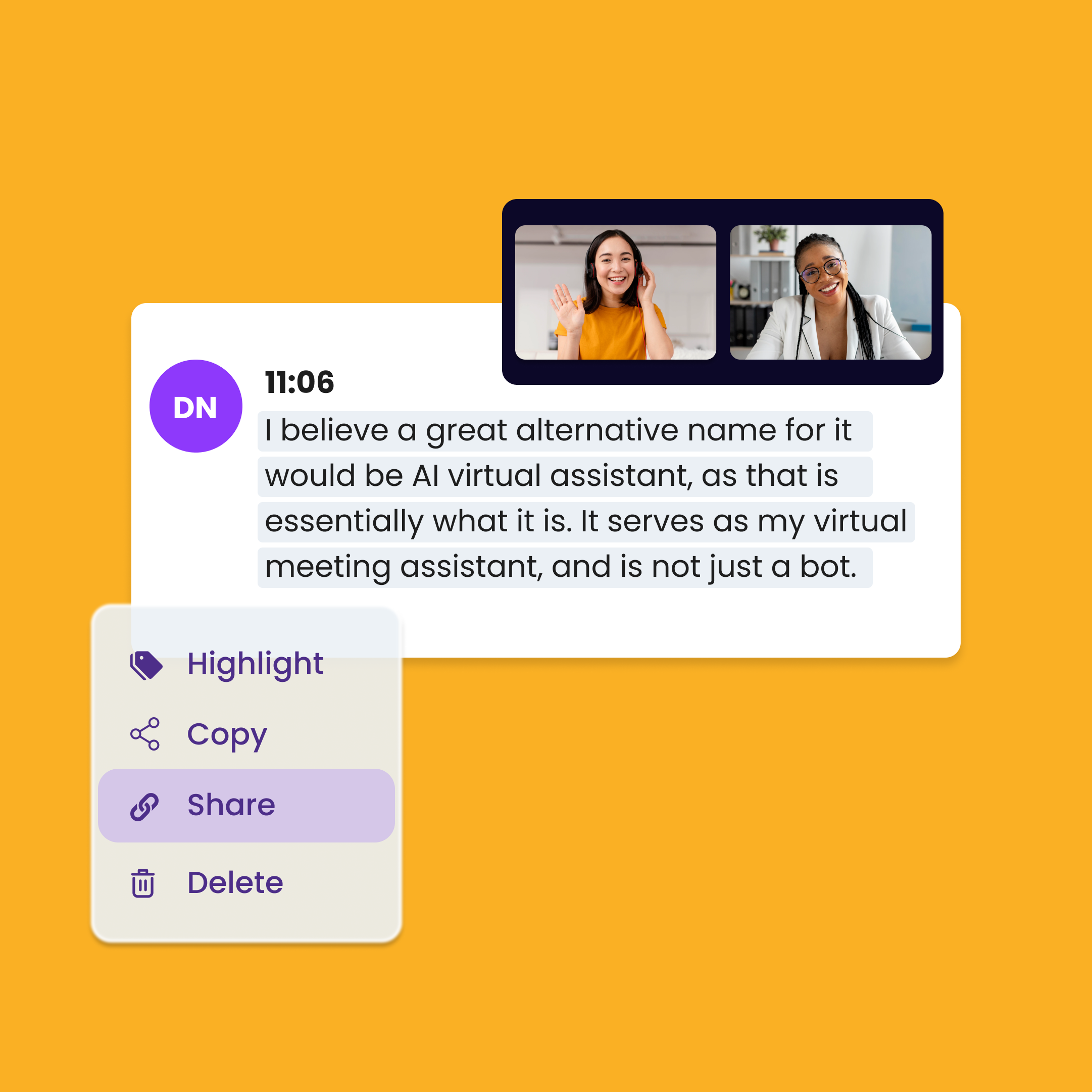 AI bot joins virtual meeting to record it and transcribe
