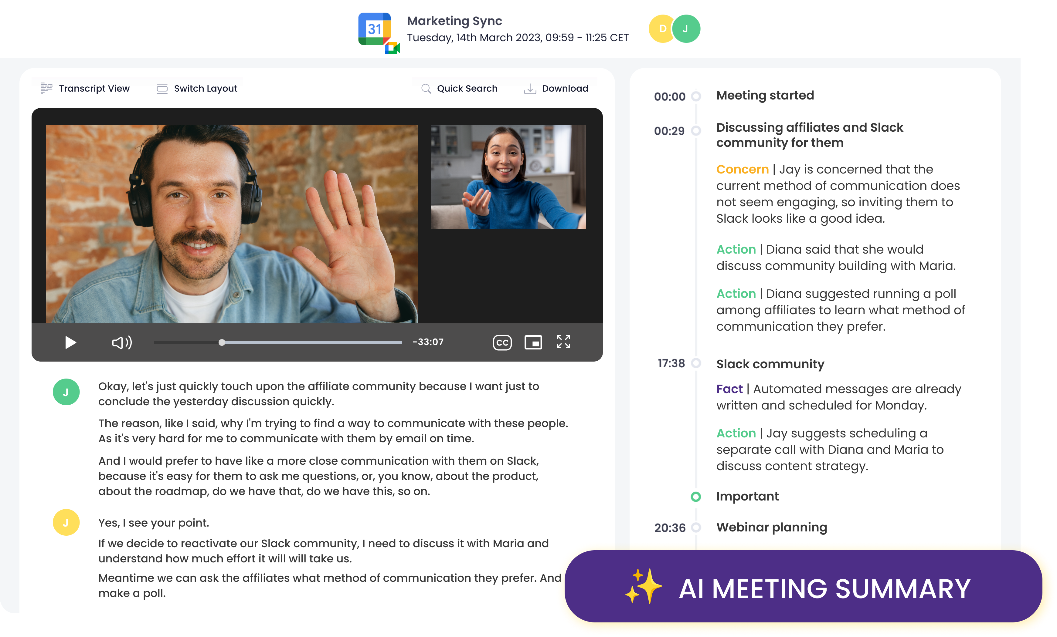 meetgeek virtual assistant
