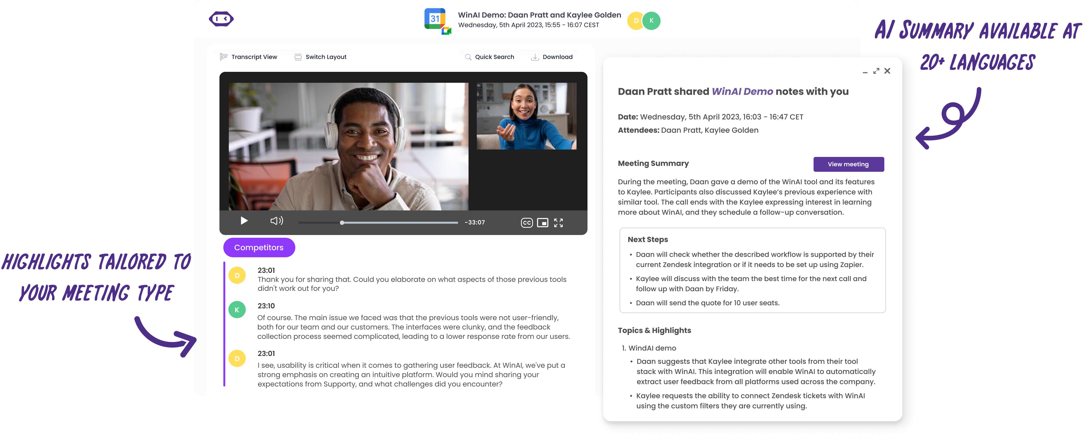 transcription of the virtual meeting