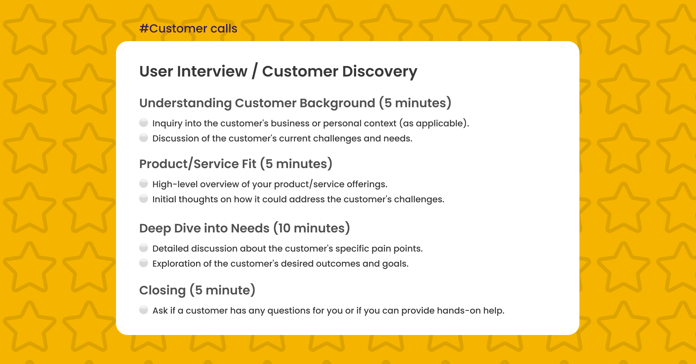 user interview template