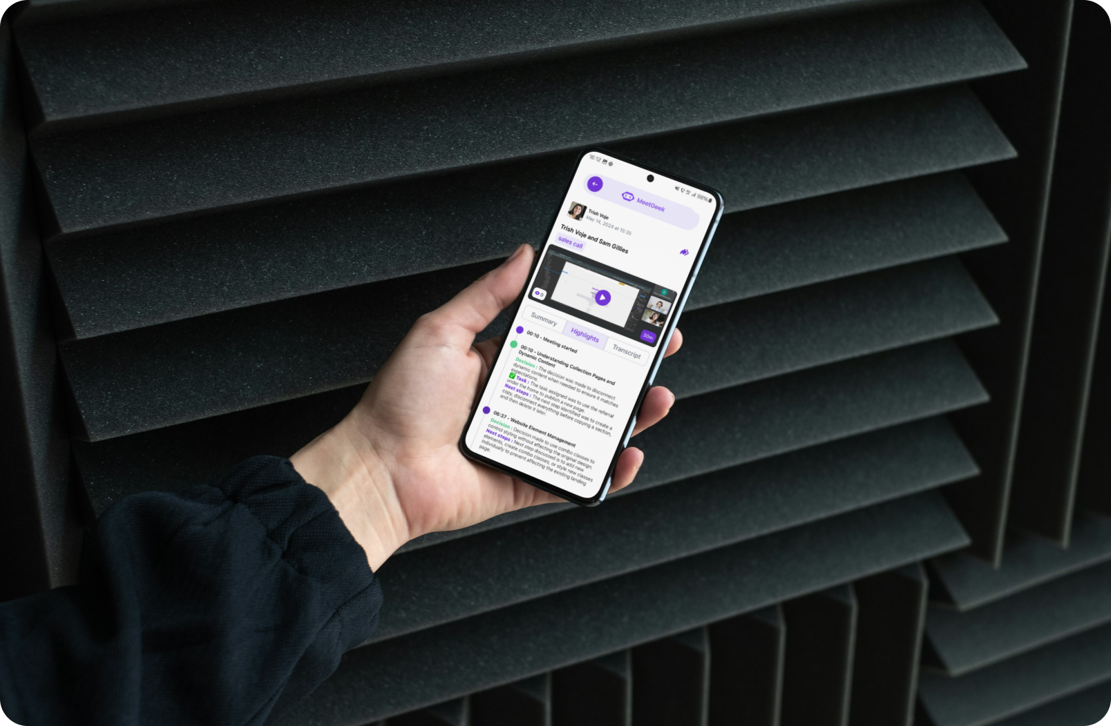 transcription of offline meeting