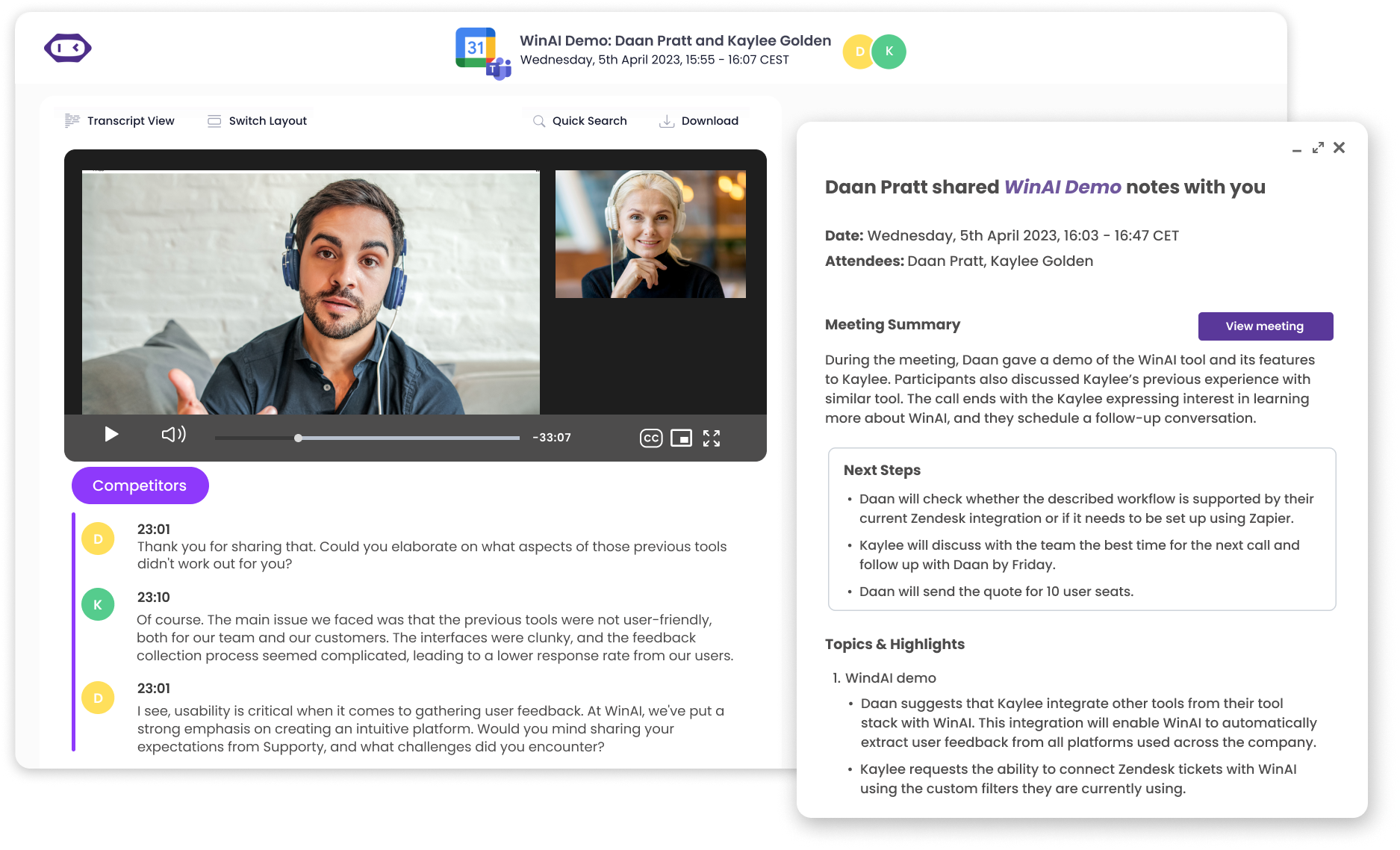 AI Notes Taker for Microsoft Teams