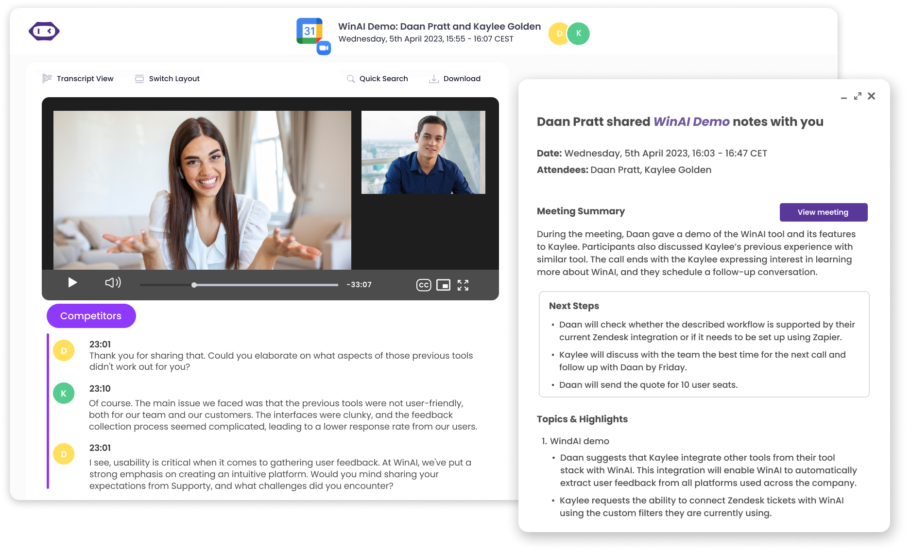 AI Notes Taker for Zoom